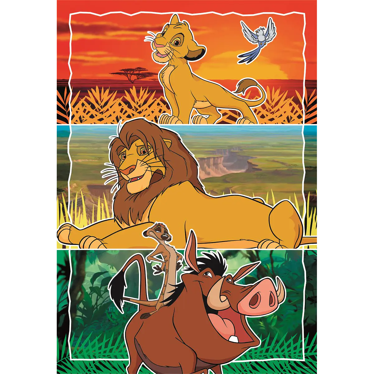 Puzzle 3 x 48 pçs - Disney Classics | Cubos Luminosos