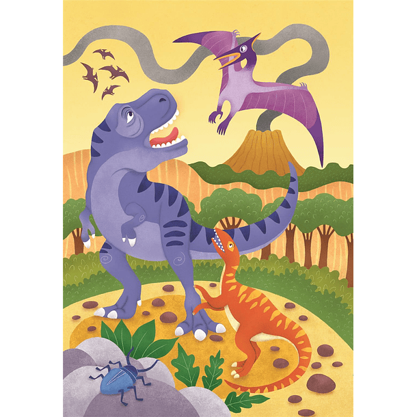 Puzzle 3 x 48 pçs - Dinossauros 2