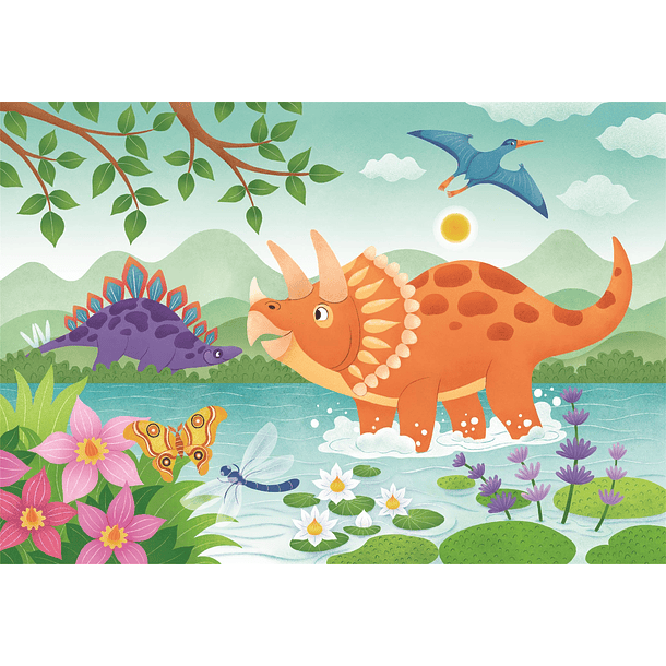 Puzzle 3 x 48 pçs - Dinossauros 3