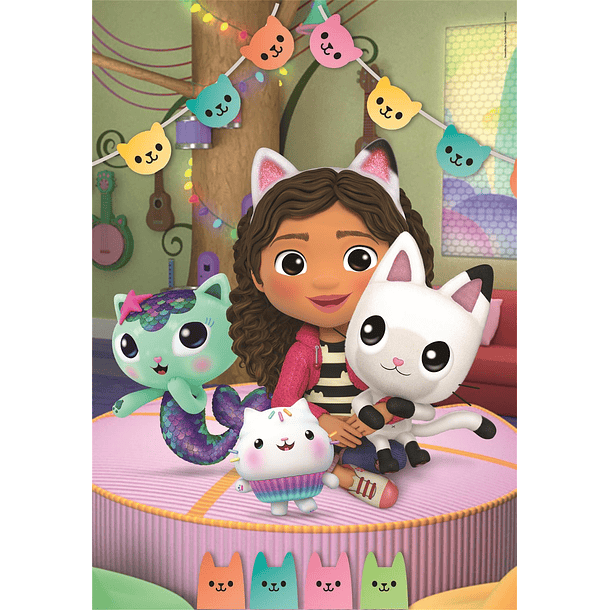 Puzzle 3 x 48 pçs - Gabby's Dollhouse e os Amigos 2