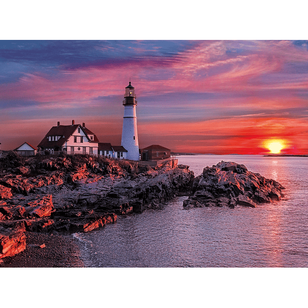 Puzzle 500 pçs - Farol de Portland 2