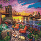Puzzle 3000 pçs - Manhattan Balcony Sunset 2