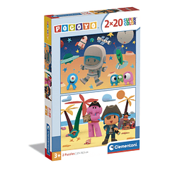 Puzzle 2x20 pçs - Pocoyo