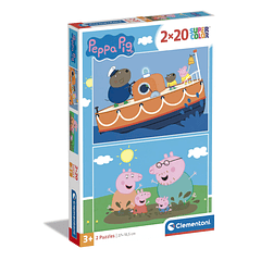 Puzzle 2x20 pçs - Peppa Pig