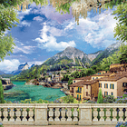 Puzzle 3000 pçs - Lush Terrace On Lake 2