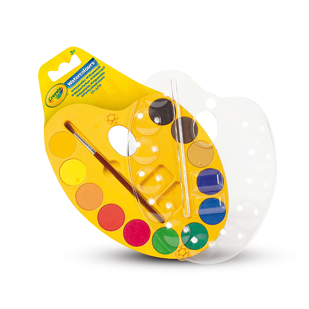 Crayola - Paleta com 12 Aguarelas e Pincel 