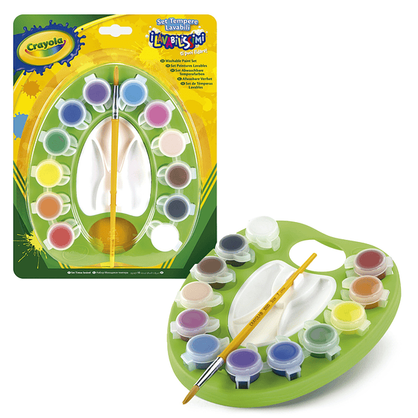 Crayola - Paleta com 12 Tintas Lavável 