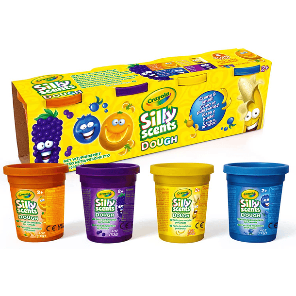 Crayola Silly Scents - Conjunto 4 Pasta para Moldar Perfumadas 