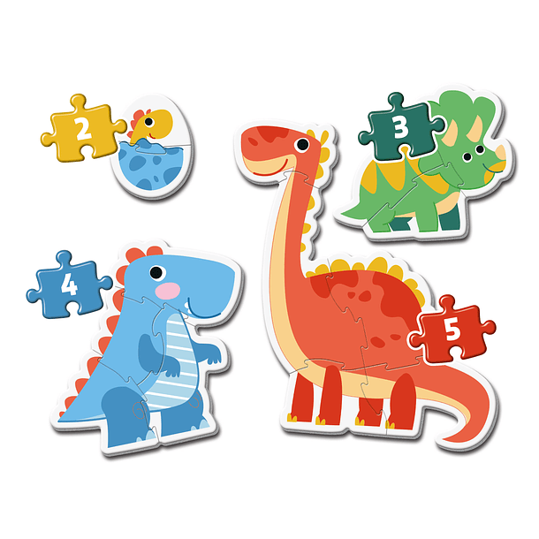 Puzzle 3+6+9+12 pçs - Dinossauros 2