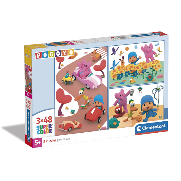 Puzzle 3 x 48 pçs - Pocoyo 1