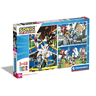 Puzzle 3 x 48 pçs - Sonic 1