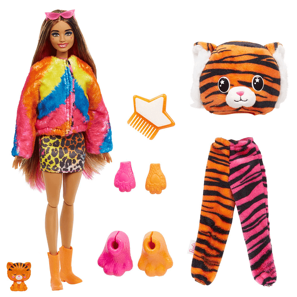 Barbie Cutie Reveal Amigos da Selva Tigre 2