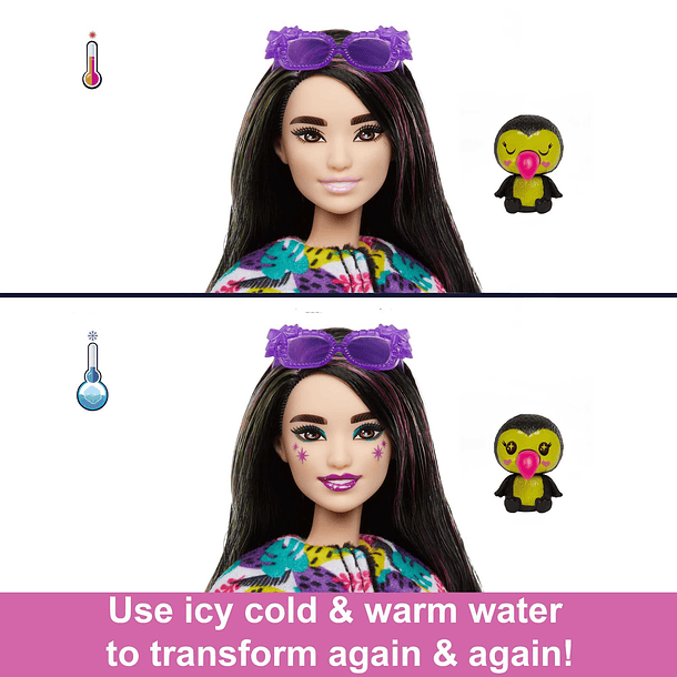 Barbie Cutie Reveal Amigos da Selva Tucano 4