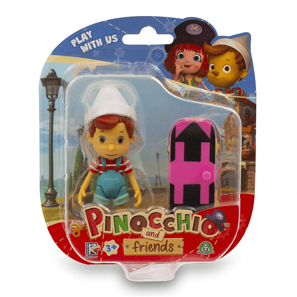 Pinocchio and Friends - Figura Pinóquio com Skate 1
