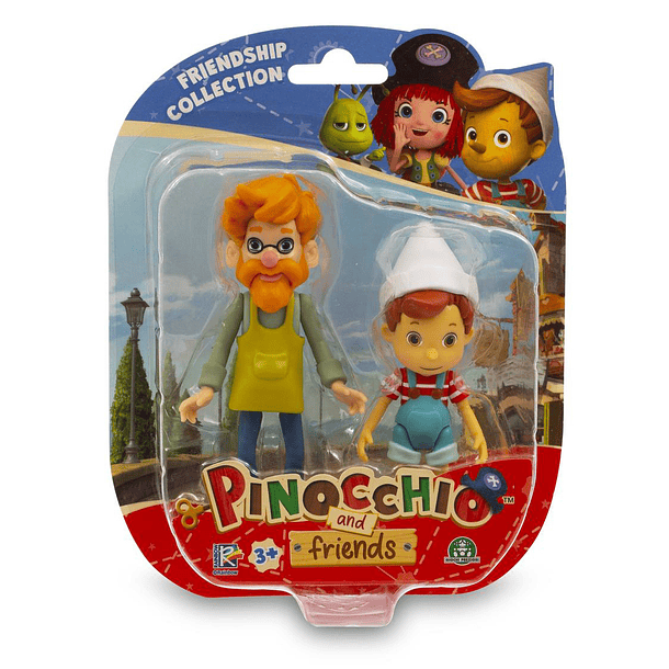 Pinocchio and Friends - 2 Figuras Pinóquio e Geppetto 1