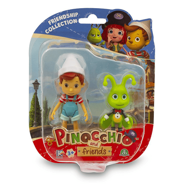 Pinocchio and Friends - 2 Figuras Pinóquio e Grilo Falante 1
