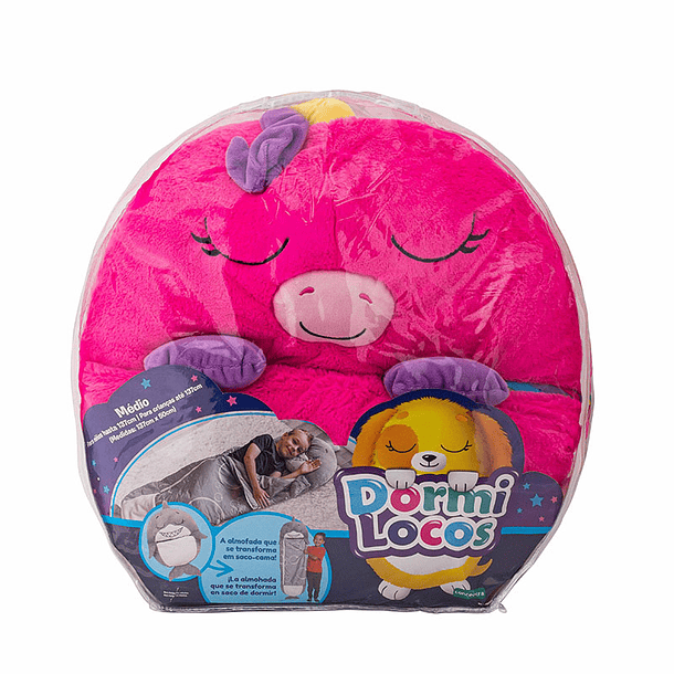 Dormi Locos Peluche Grande - Unicórnio Rosa 1