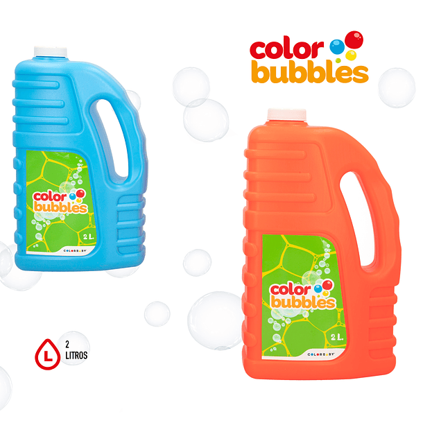 Color Bubbles - 2 Litros Líquido para Bolas de Sabão 