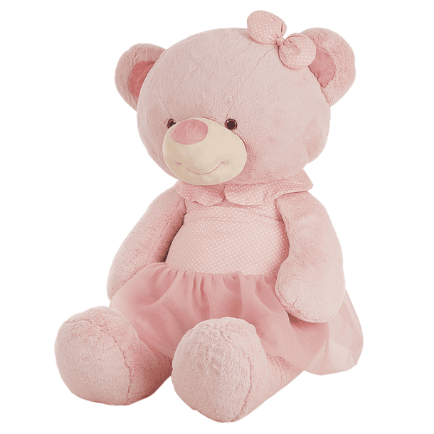 Urso Rosa com Tutu 60 cm 