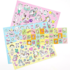 Unicórnio - 4 Folhas Autocolantes