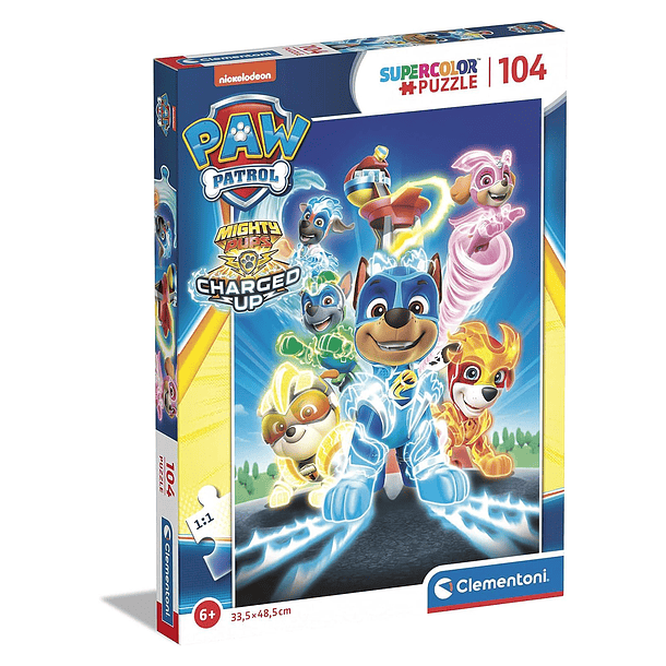Puzzle 104 pçs - Patrulha Pata Charged Up 1