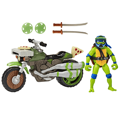 Veículo com Figura Ninja Kick Cycle - Leonardo