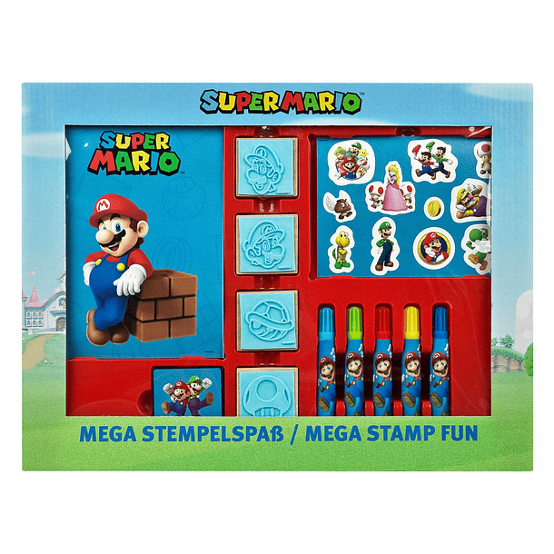 Super Mario - Conjunto Colorir com Carimbos 1