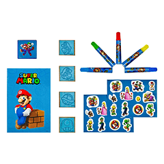 Super Mario - Conjunto Colorir com Carimbos