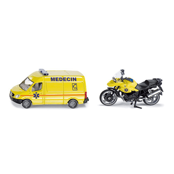Siku - Conjunto Ambulância e Mota 
