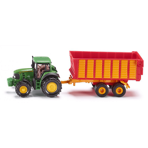 Siku - Tractor John Deere com Trailer de Silhagem 
