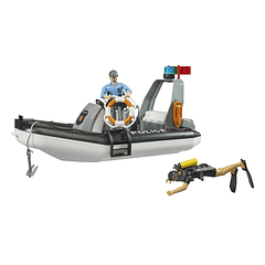 Barco de Polícia com 2 Figuras