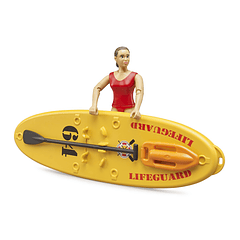 Nadador Salvador com Prancha de Stand-Up Paddle