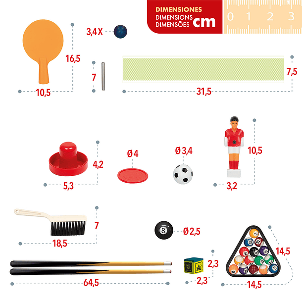 CB Games - Mesa Multijogos 4 em 1 de Madeira 4