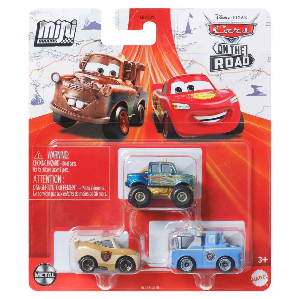 Cars Mini Racers - Conjunto 3 Mini Veículos #15 | Cubos Luminosos