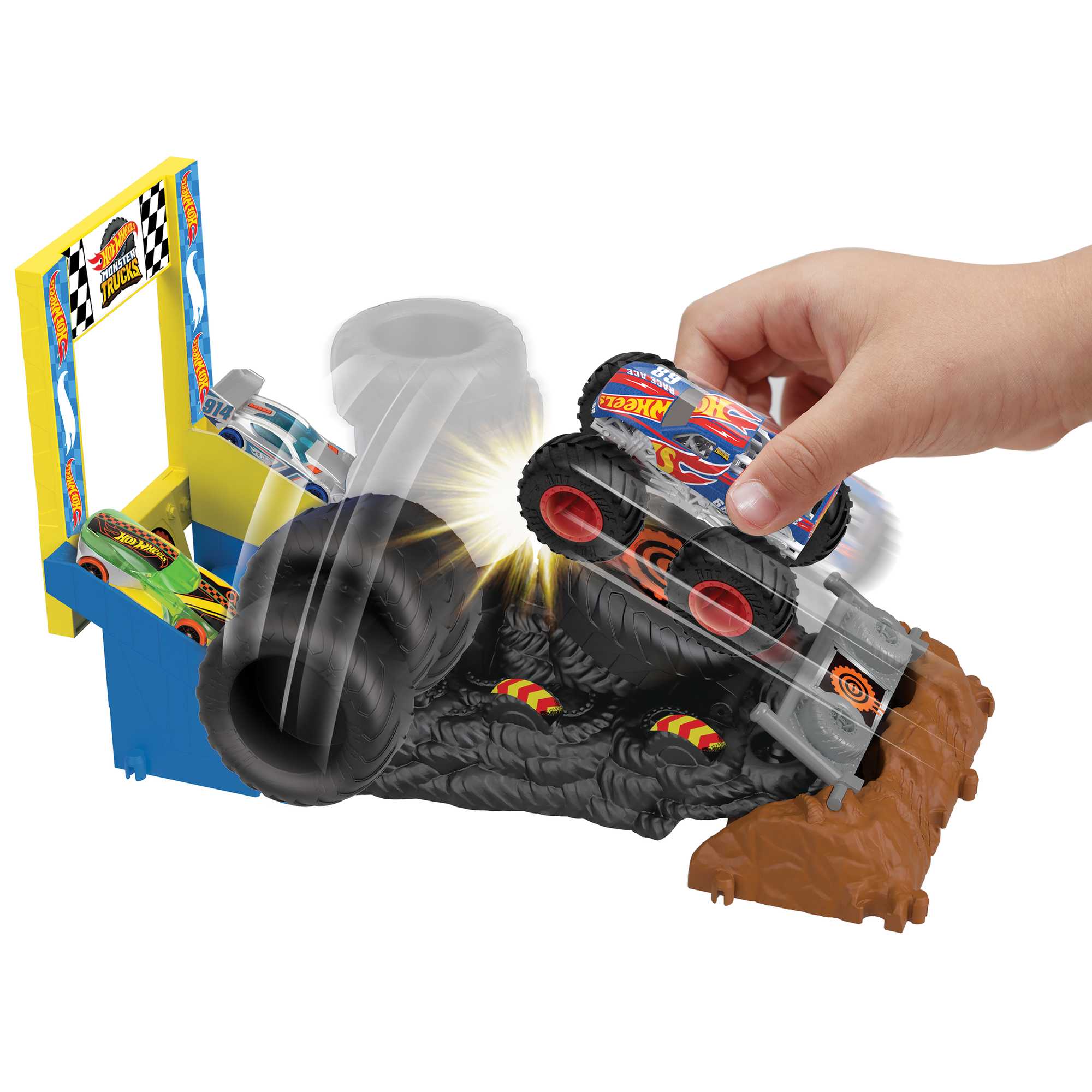 Hot Wheels® Monster Trucks Arena Smashers Mega-Wrex VS Crushzilla