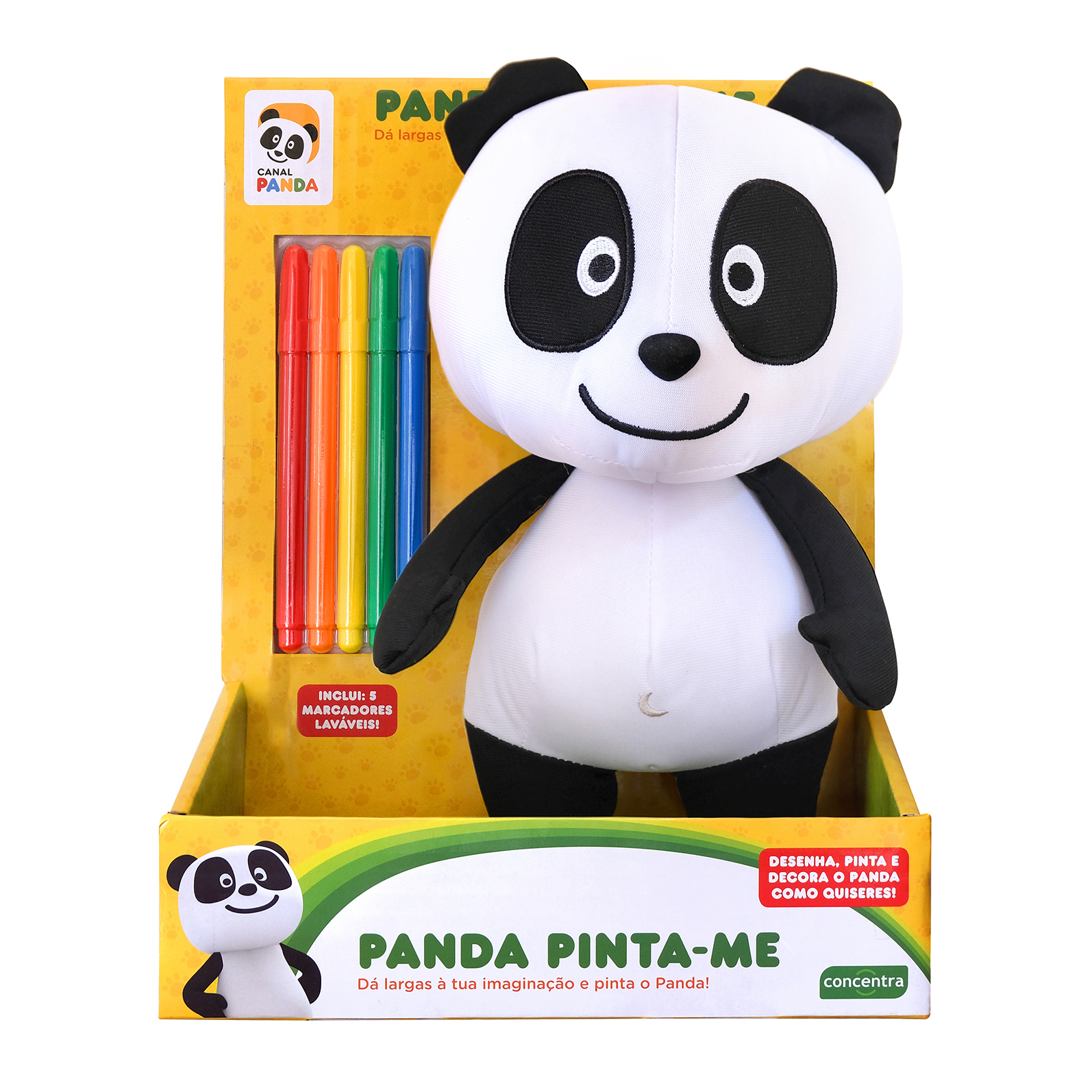 Peluche Panda Pinta-me Cubos Luminosos