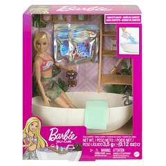 Barbie e Banheira com Banho de Confettis
