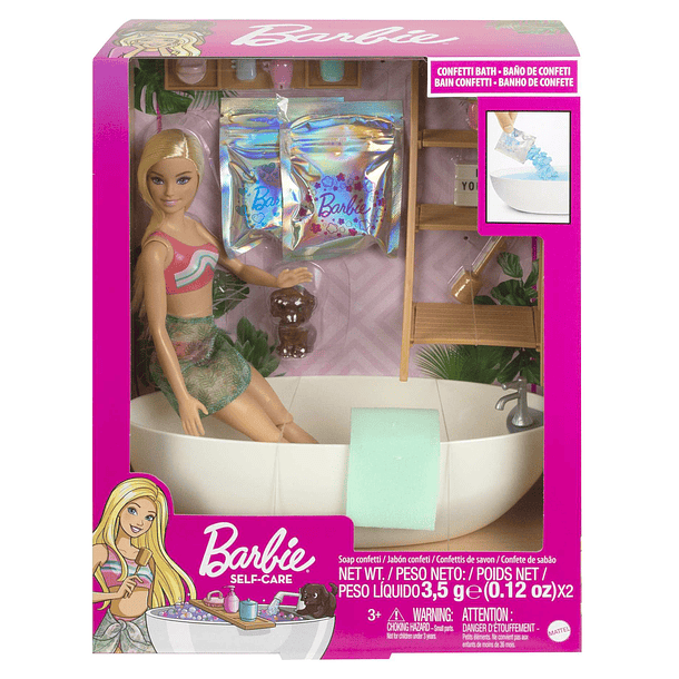 Barbie e Banheira com Banho de Confettis 1