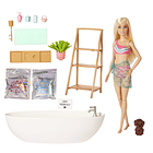 Barbie e Banheira com Banho de Confettis 2