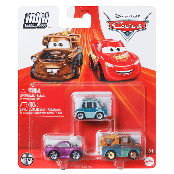 Cars Mini Racers - Conjunto 3 Mini Veículos #19 