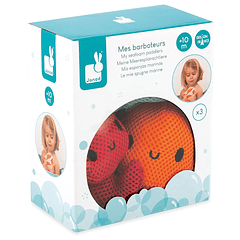 Kit de 3 Esponjas do Banho - Animais Marinhos