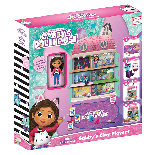 Gabby's Dollhouse - Mini Casa de Bonecas de Plasticina 1