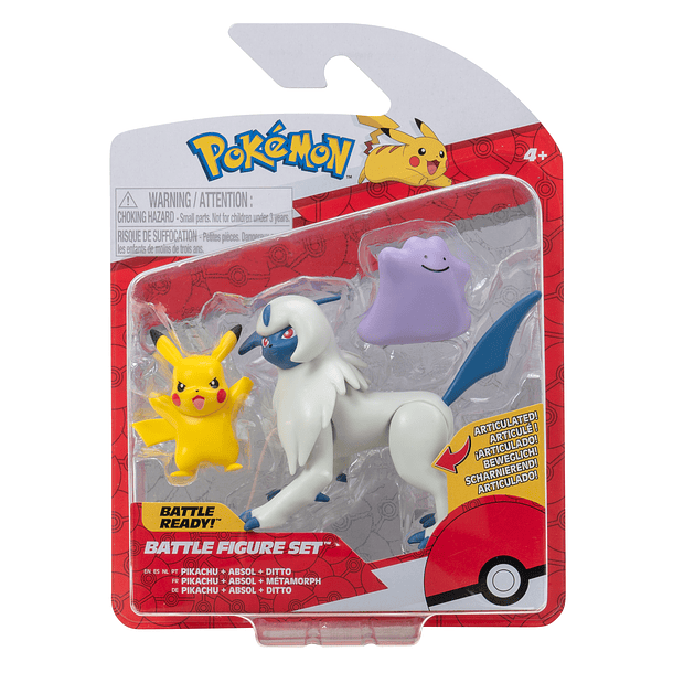 Pokémon Battle Figure Set - Pikachu + Absol + Ditto 1