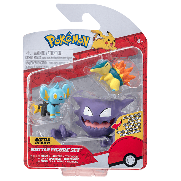 Pokémon Battle Figure Set - Shinx + Haunter + Cyndaquil 1