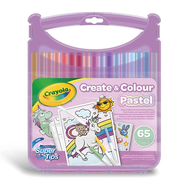 Crayola Create & Color - Mala Rosa com Marcadores Laváveis 1