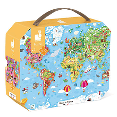 Puzzle Gigante Atlas do Mundo 300 Peças