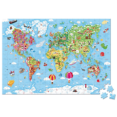 Puzzle Gigante Atlas do Mundo 300 Peças