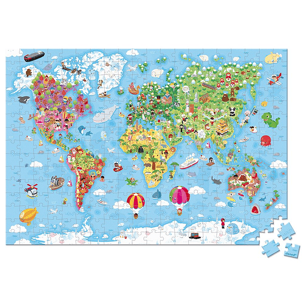 Puzzle Gigante Atlas do Mundo 300 Peças 2