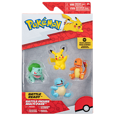 Pokémon Battle Figure Multi-Pack - Pikachu + Charmander + Bulbasaur + Squirtle