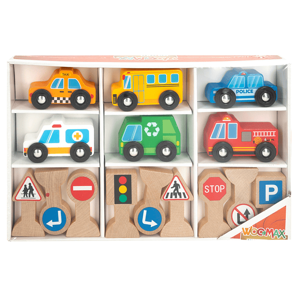 Woomax - Conjunto Veículos e Sinais de Trânsito  1